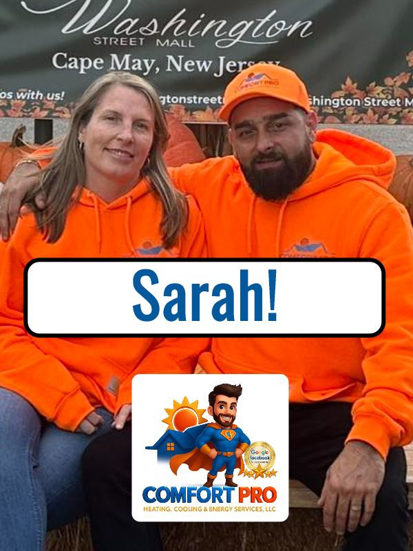 Personalized review request photo with the customer's name Sarah printed on it